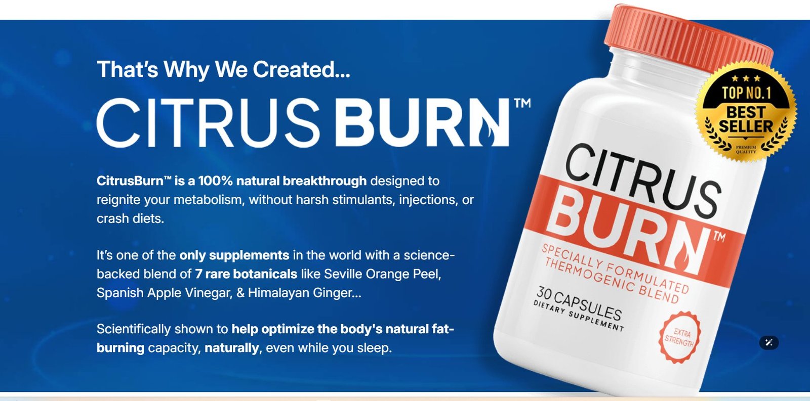 CitrusBurn — 100% Natural Thermogenic Blend